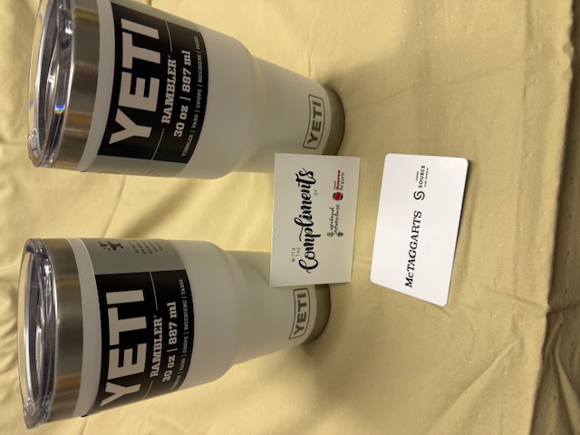 Two Yeti Rambler Insulated Mugs and $50 Gift Card